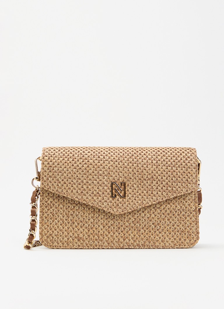 NIKKIE Dames Daxing crossbodytas met logo in de kleur Naturel