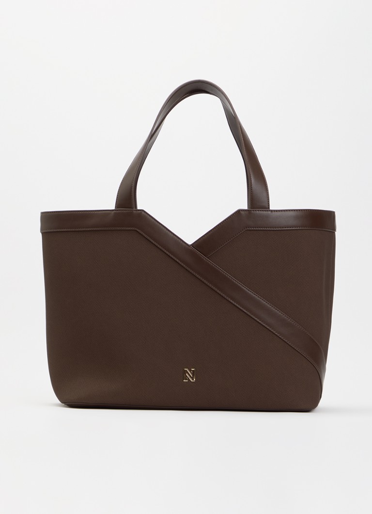 NIKKIE Dames Alvino shopper met logo in de kleur Bruin