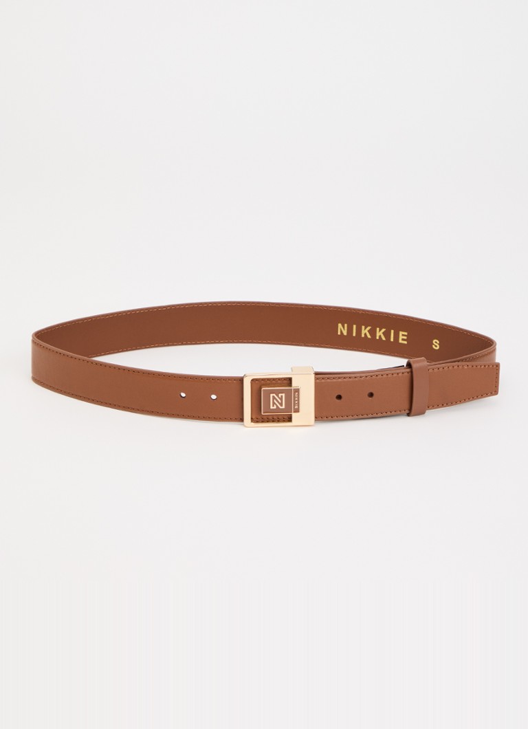 NIKKIE Dames Rafiza riem van leer in de kleur Cognac