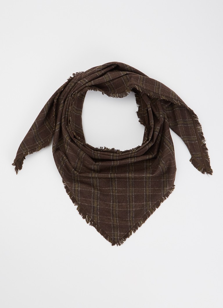 Day Birger et Mikkelsen Dames Dayzia sjaal in wolblend met broche in de kleur Bruin, maat: One Size