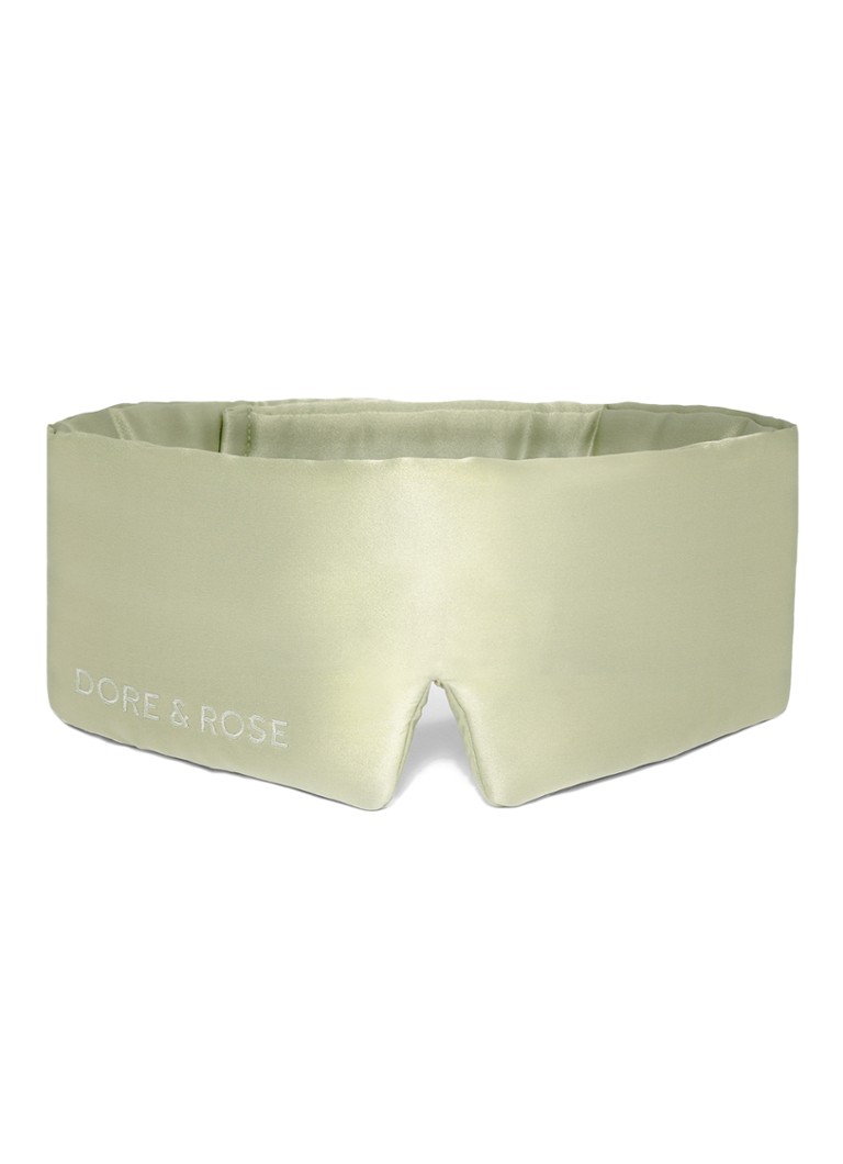 Dore & Rose Deep Sleep Mask - slaapmasker van zijde Lichtgroen 1MAAT Beauty tools - Deal
