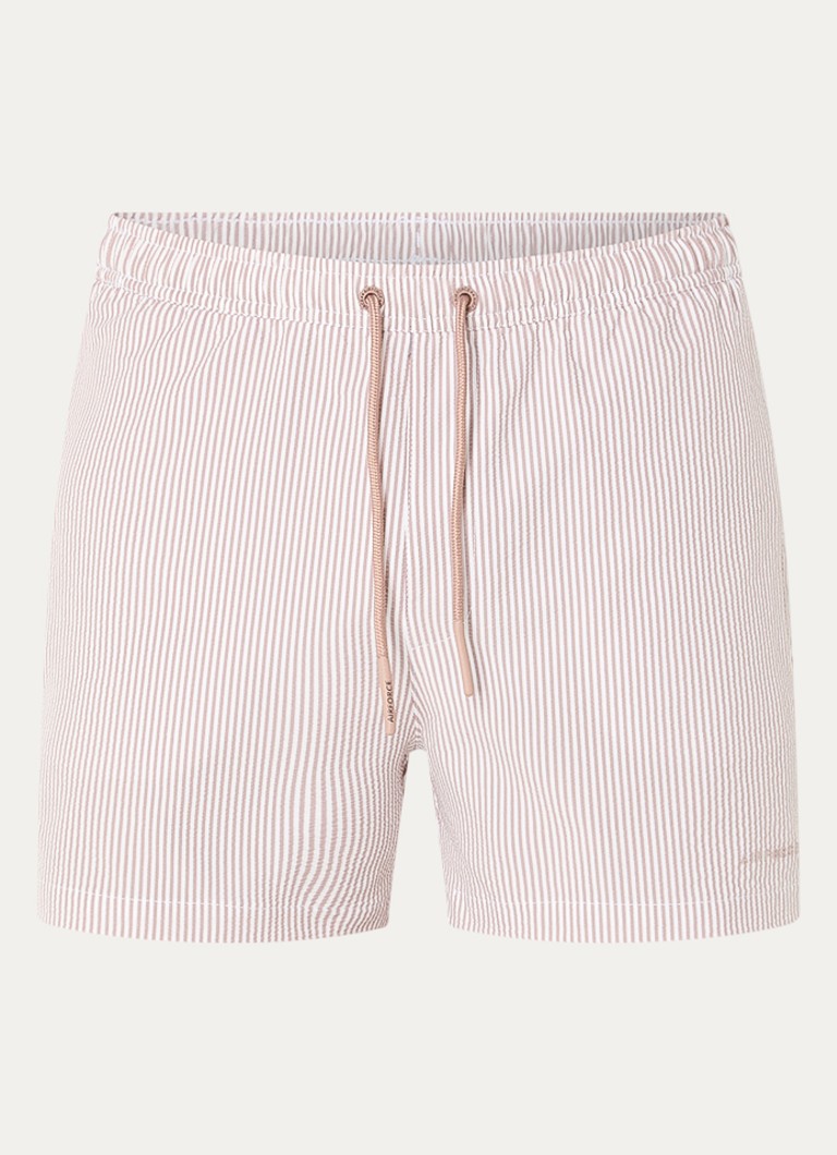 Airforce Heren Zwemshorts met structuur en logo in de kleur Lichtbruin, maat: XXL