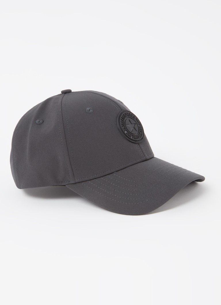 Airforce Heren Pet met logo in de kleur Donkergrijs, maat: OS
