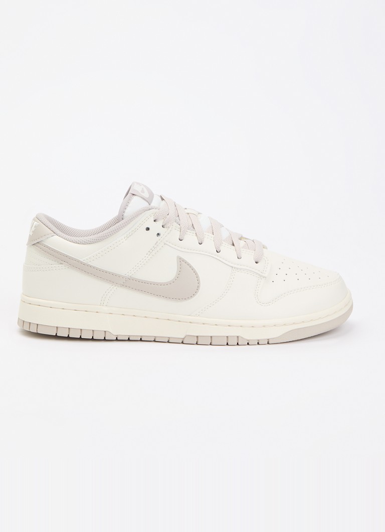 Nike Heren Dunk Low sneaker van leer in de kleur Gebroken wit, maat: 45.5