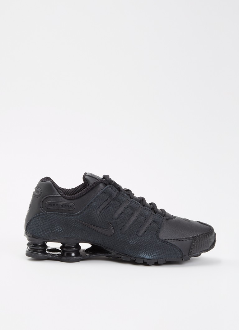Nike Heren Shox Nz sneaker met logo in de kleur Zwart, maat: 45.5