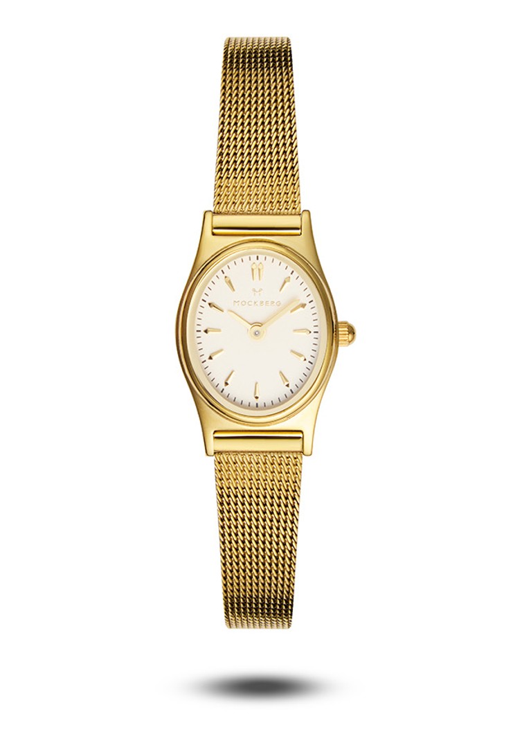 Mockberg Dames Retro Mesh horloge MB0253 in de kleur Goud, maat: ns