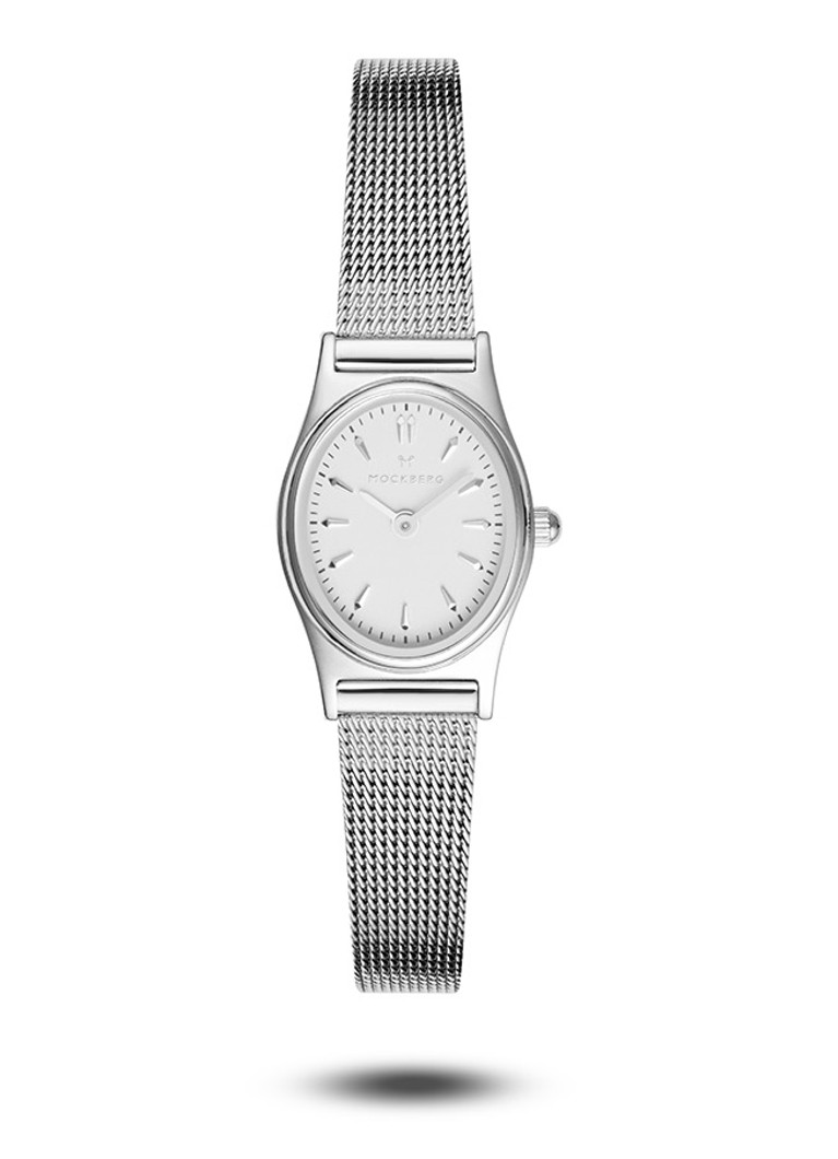 Mockberg Dames Retro Mesh horloge MB0254 in de kleur Zilver, maat: ns