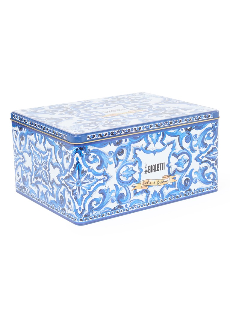 Bialetti Dolce & Gabbana Moka Express percolator 6-kops in geschenkverpakking 7-delig Blauw - Deal