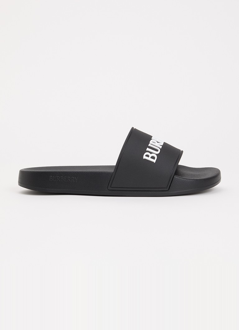 Burberry Dames Furley slipper met logo in de kleur Zwart, maat: 41