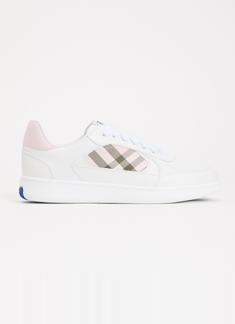 Burberry Dames Terrace sneaker van kalfsleer in de kleur Wit, maat: 40