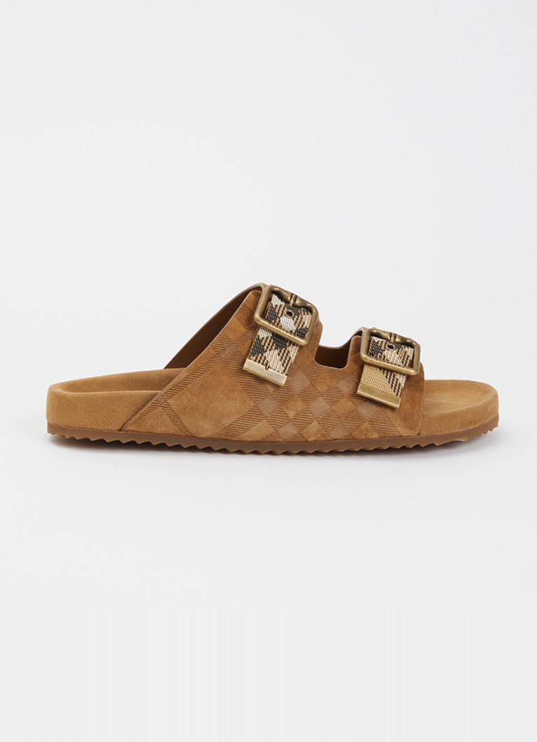 Burberry Dames Urchin slipper van suède in de kleur Naturel, maat: 37