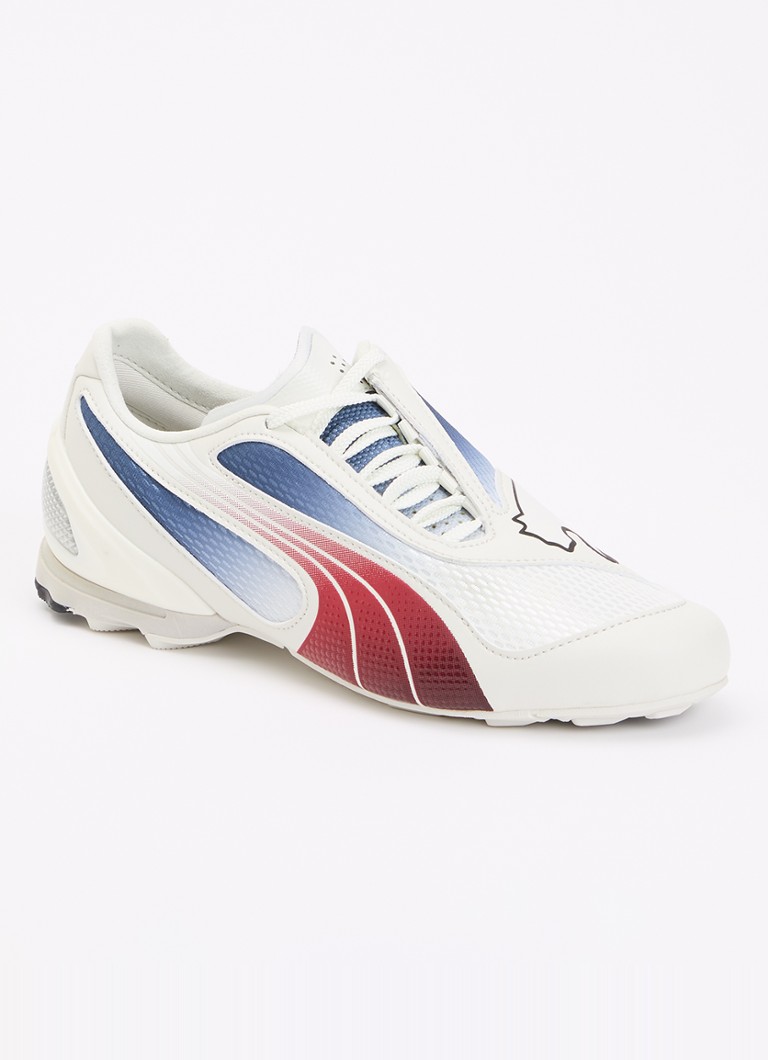 Puma Dames V1.25 Vapor sneaker van mesh met leren details in de kleur Gebroken wit, maat: 37