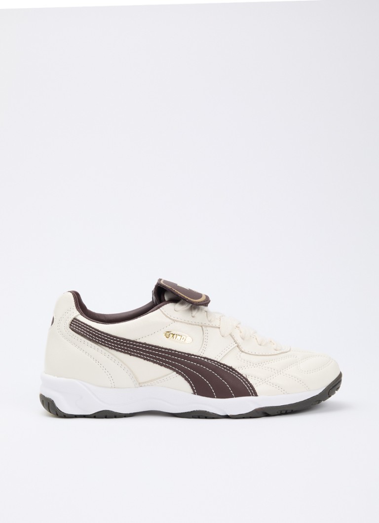 Puma Dames King Indoor sneaker van leer in de kleur Creme, maat: 38