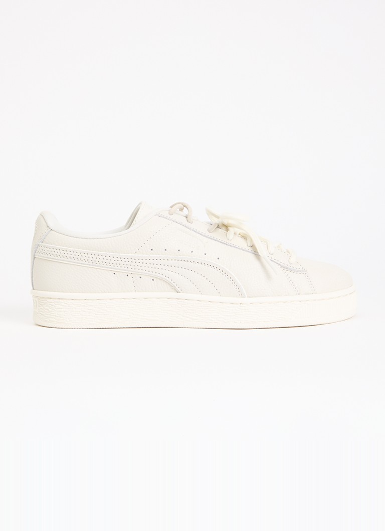 Puma Dames Suede Bloom Dress-Up sneaker van leer in de kleur Lichtgrijs, maat: 39