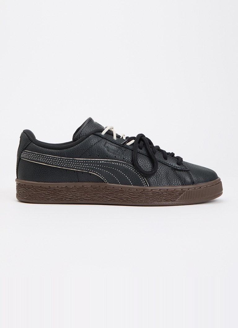 Puma Dames Suede Bloom Dress-Up sneaker van leer in de kleur Zwart, maat: 37