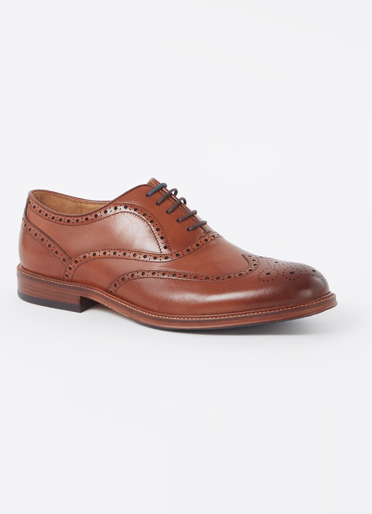 Dune London Heren Solihull brogue van leer in de kleur Hazelnootbruin