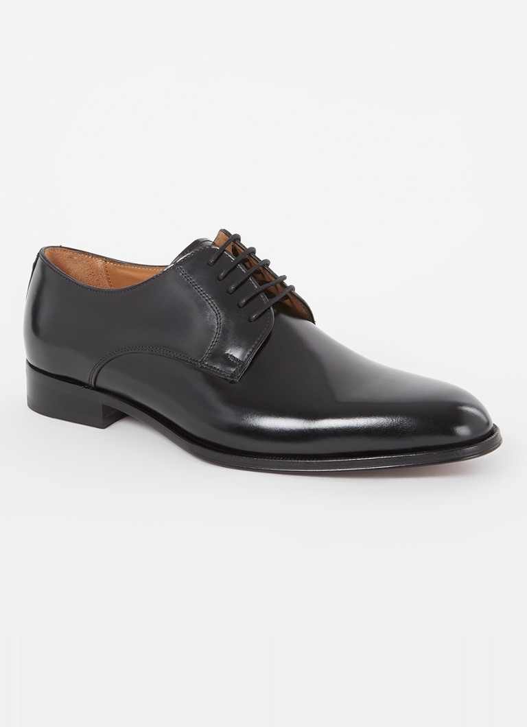 Dune London Heren Salisburry veterschoen van leer in de kleur Zwart