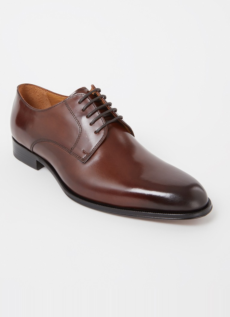 Dune London Heren Salisburry veterschoen van leer in de kleur Kastanjebruin