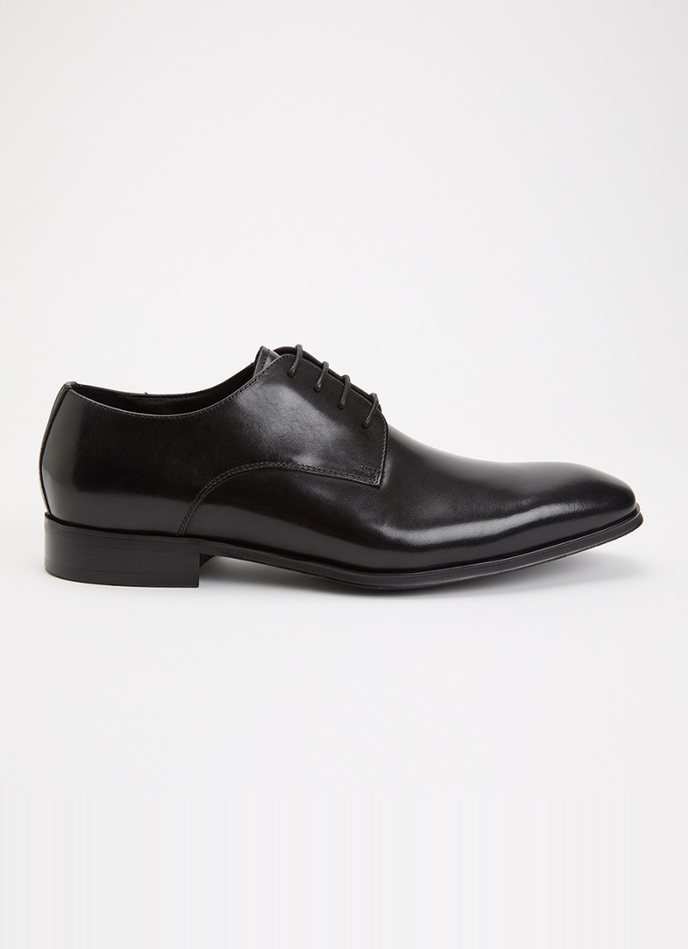 Dune London Heren Veterschoen van leer in de kleur Zwart