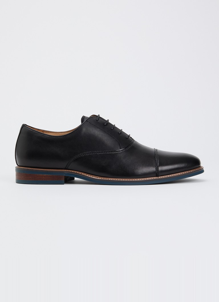 Dune London Heren Stanlakes veterschoen van leer in de kleur Zwart