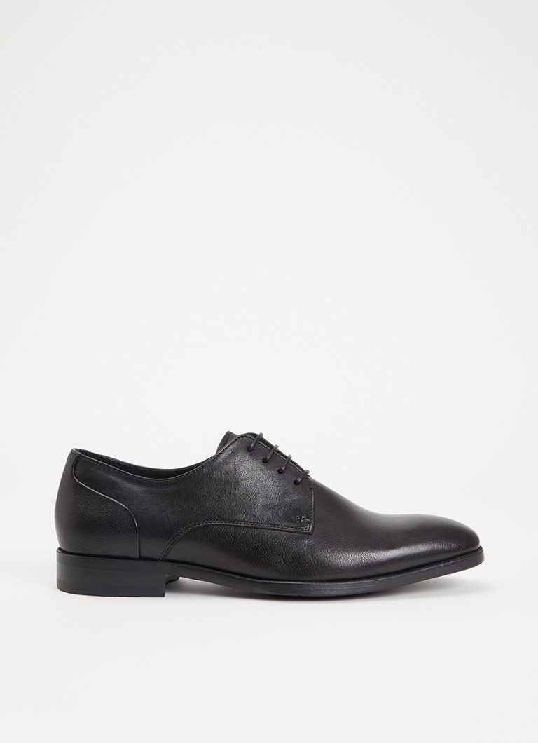 Dune London Heren Wide Fit Sole veterschoen van leer in de kleur Zwart
