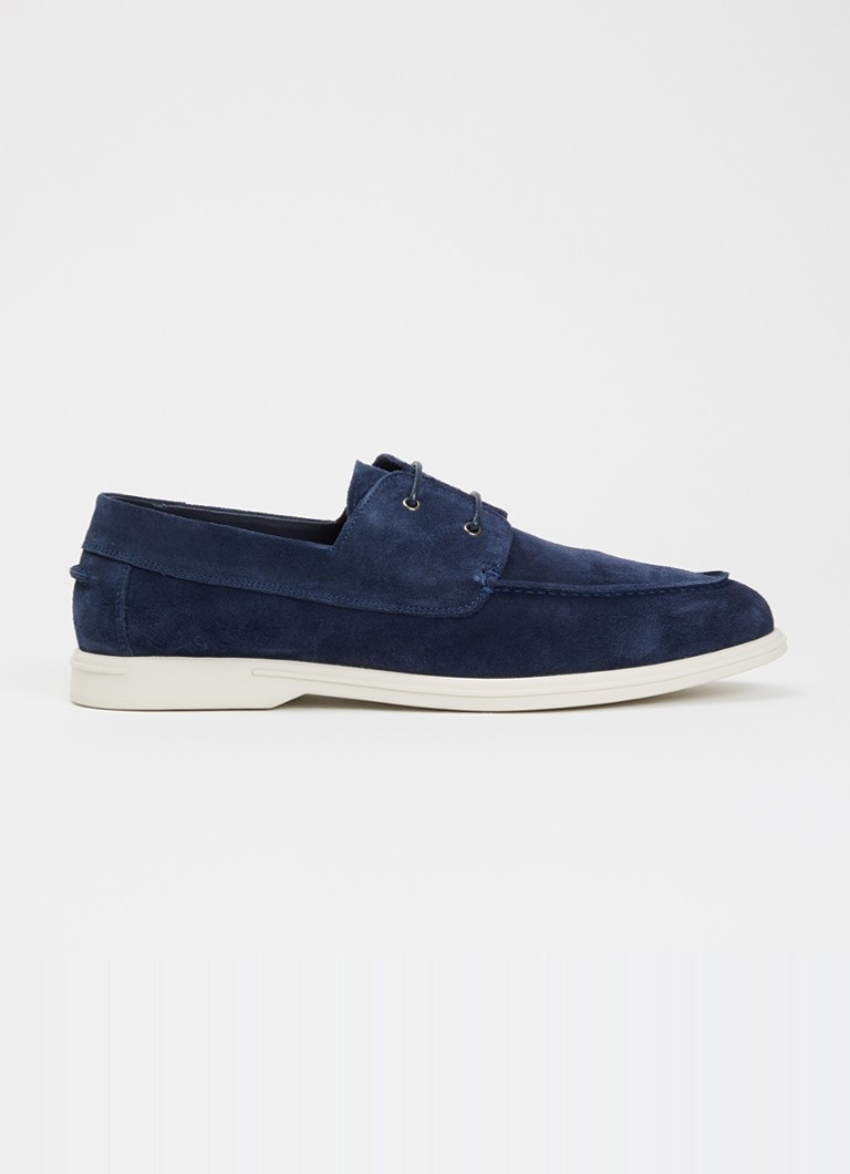 Dune London Heren Boldman bootschoen van suède in de kleur Indigo