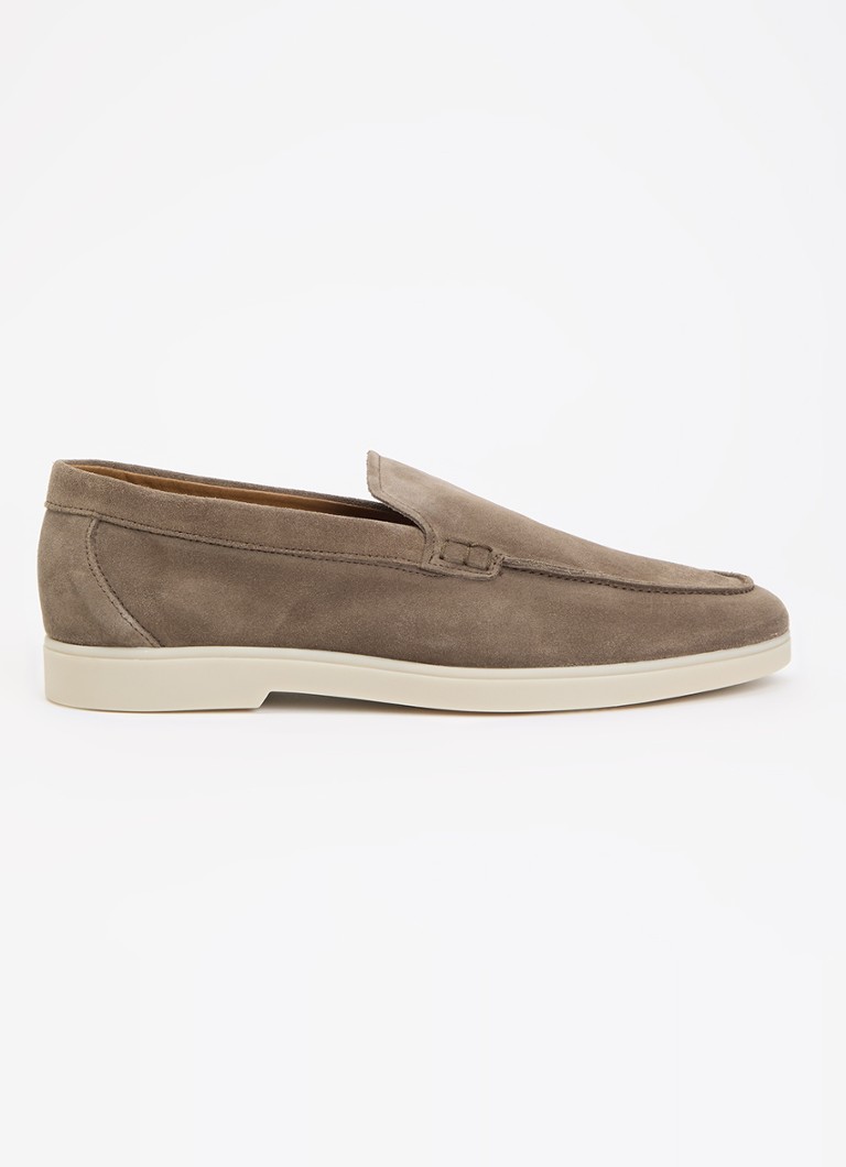 Dune London Heren Boltman loafer van leer in de kleur Taupe