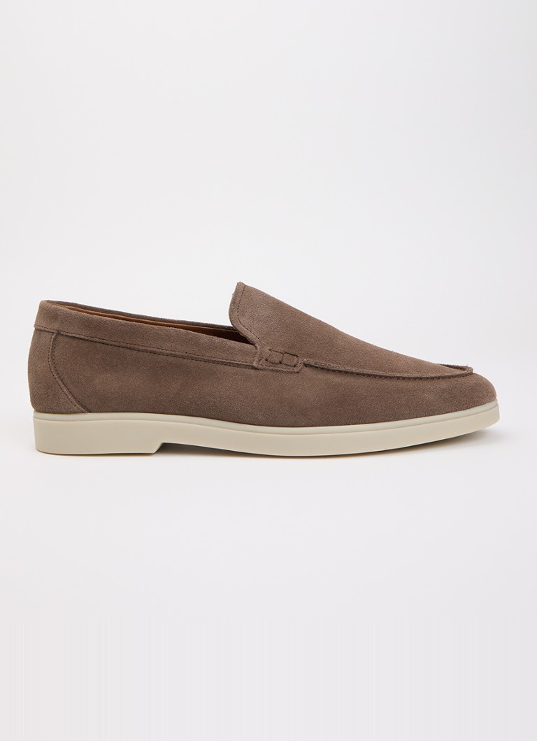 Dune London Heren Wide Fit Boltman slip-on van suède in de kleur Lichtbruin