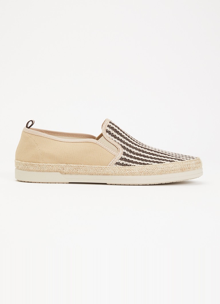 Dune London Heren Fishing espadrilles met gebreid bovenwerk in de kleur Beige
