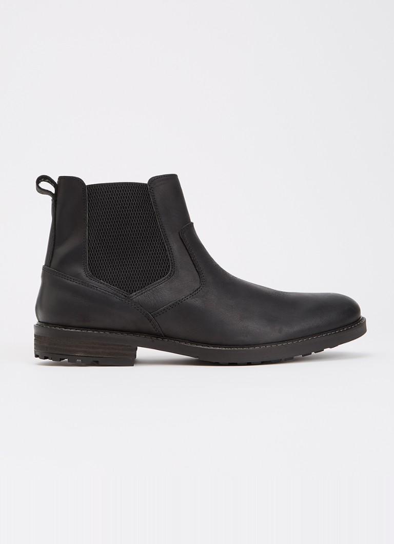 Dune London Heren Champy chelsea boot van leer in de kleur Zwart