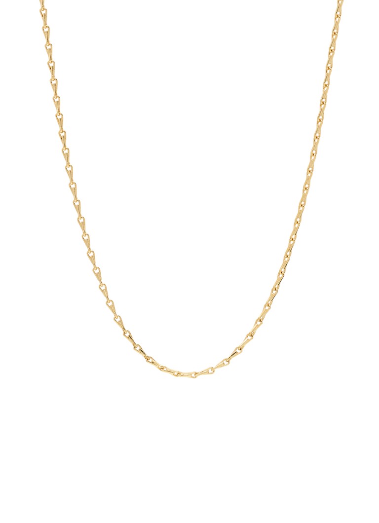Anna + Nina Dames Radiant Plain ketting verguld in de kleur Goud, maat: OS