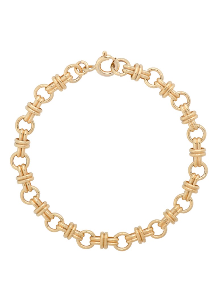 Anna + Nina Dames Twin Rolo armband verguld