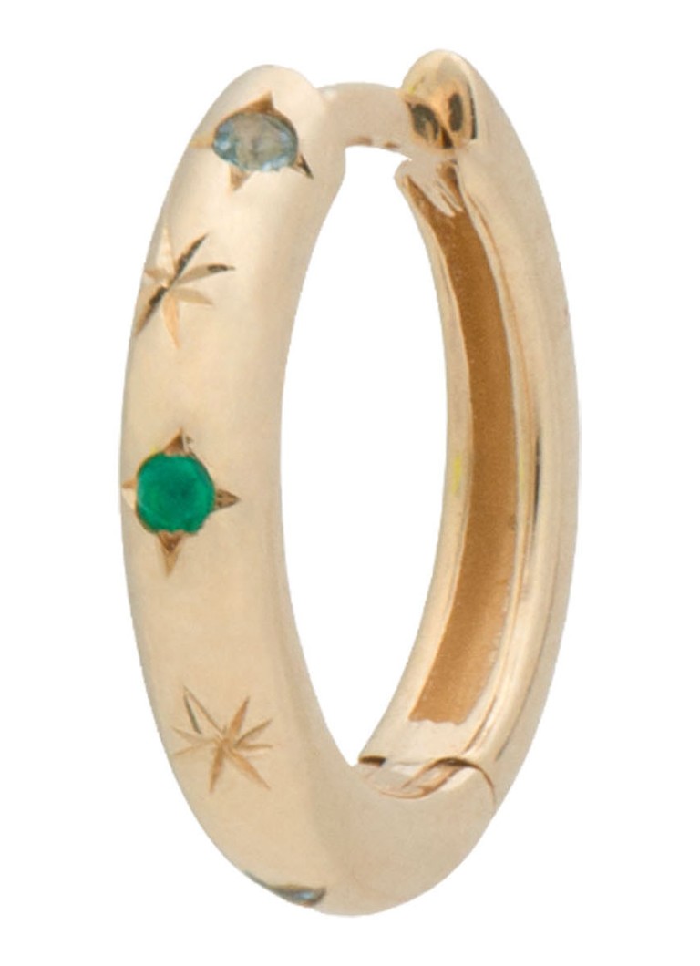 Anna + Nina Dames Enchanted oorring van 14 karaat geelgoud
