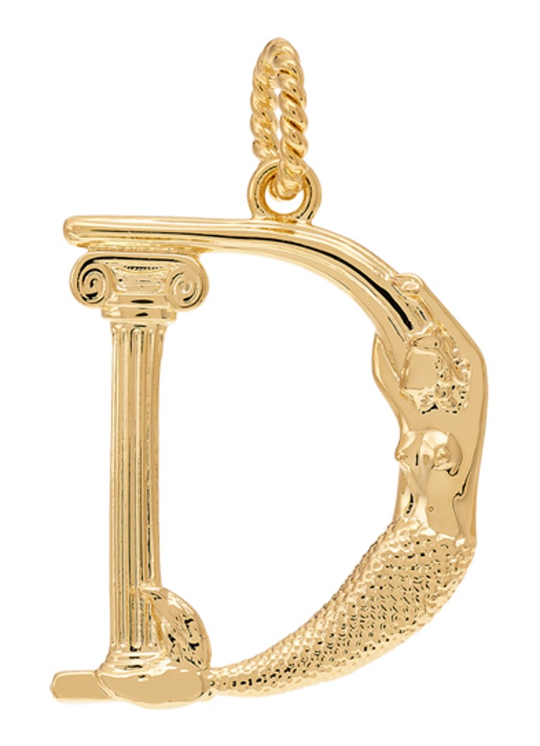 Anna + Nina Dames Initial muse hanger D verguld in de kleur Goud, maat: D
