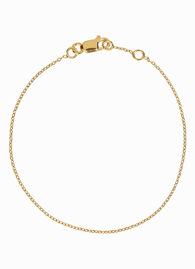 Anna + Nina Dames Anchor armband van 14 karaat geelgoud