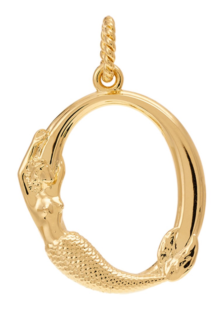 Anna + Nina Dames Initial muse hanger O verguld in de kleur Goud, maat: O