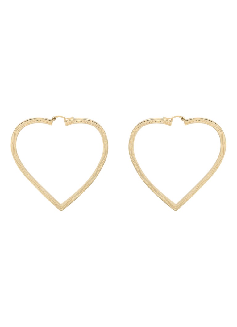 Anna + Nina Dames Funky Love oorringen verguld