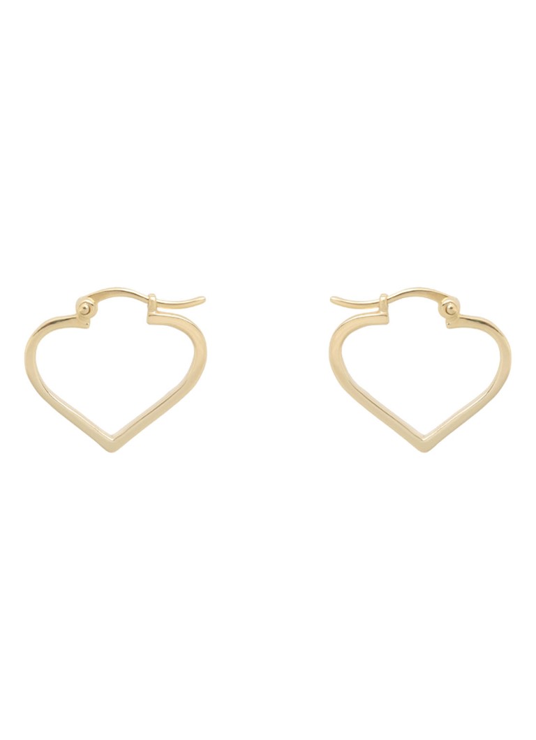 Anna + Nina Dames Funky Love Small oorringen verguld