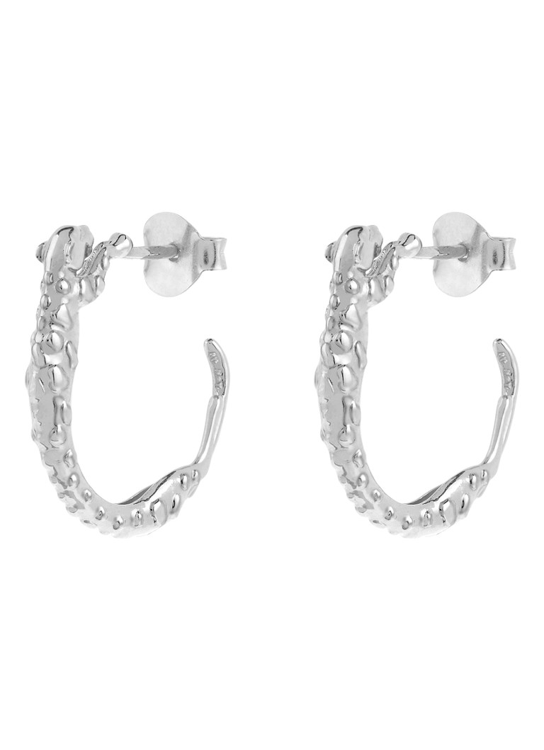 Anna + Nina Dames Small Wild Arc oorringen in de kleur Zilver, maat: OS
