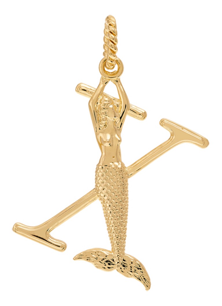 Anna + Nina Dames Initial muse hanger X verguld in de kleur Goud, maat: X