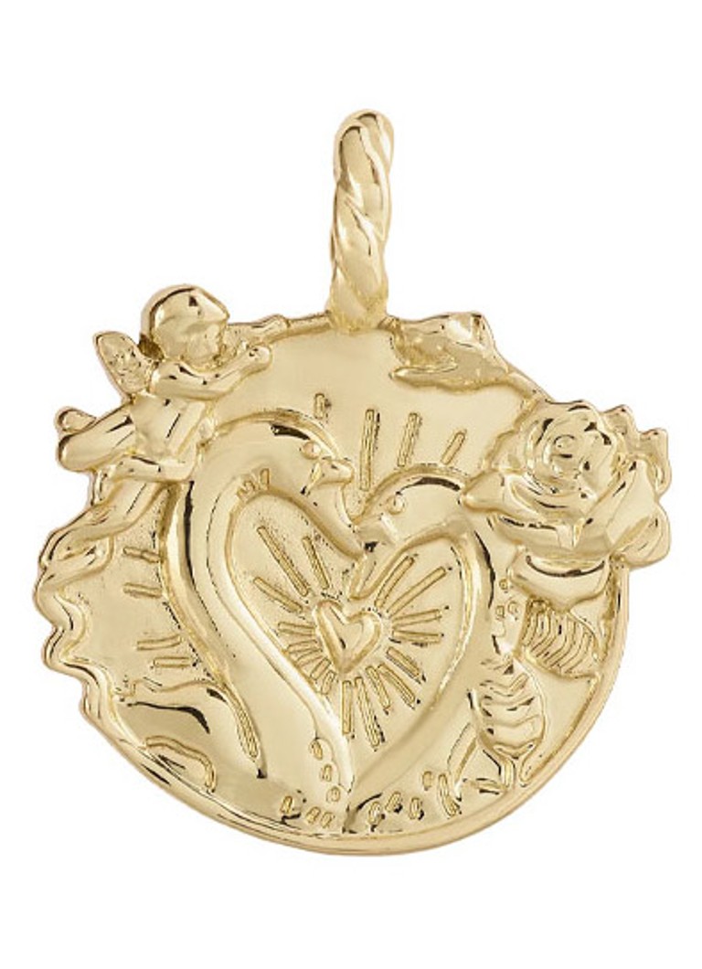 Anna + Nina Dames Memorable love hanger verguld in de kleur Goud, maat: OS