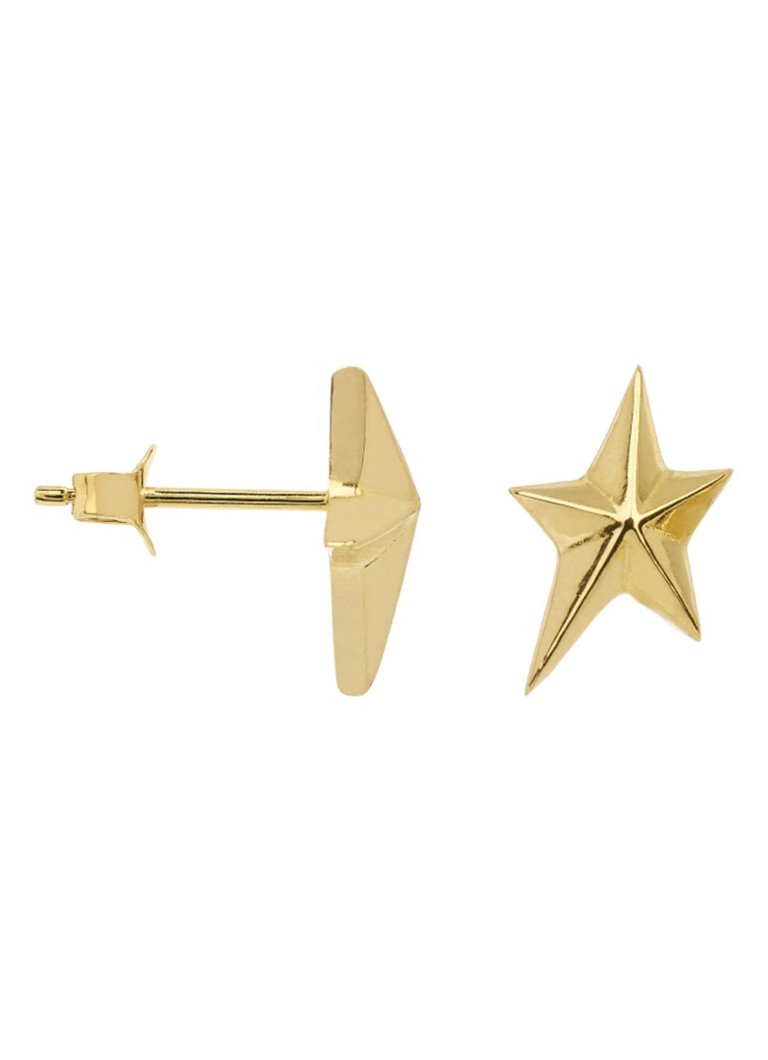 Anna + Nina Dames Lonely Star enkel oorknopje verguld