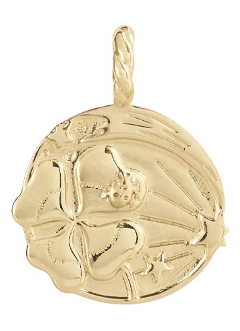 Anna + Nina Dames Memorable luck hanger verguld in de kleur Goud, maat: OS