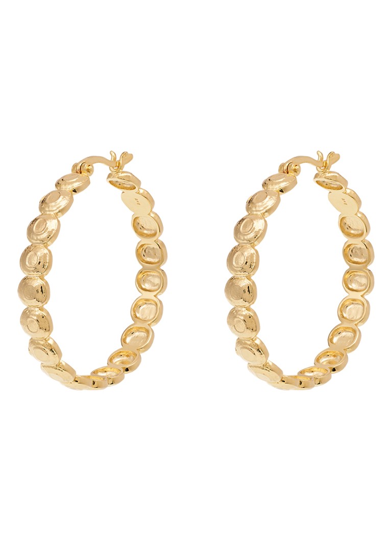 Anna + Nina Dames Large Relic oorringen in de kleur Goud, maat: OS