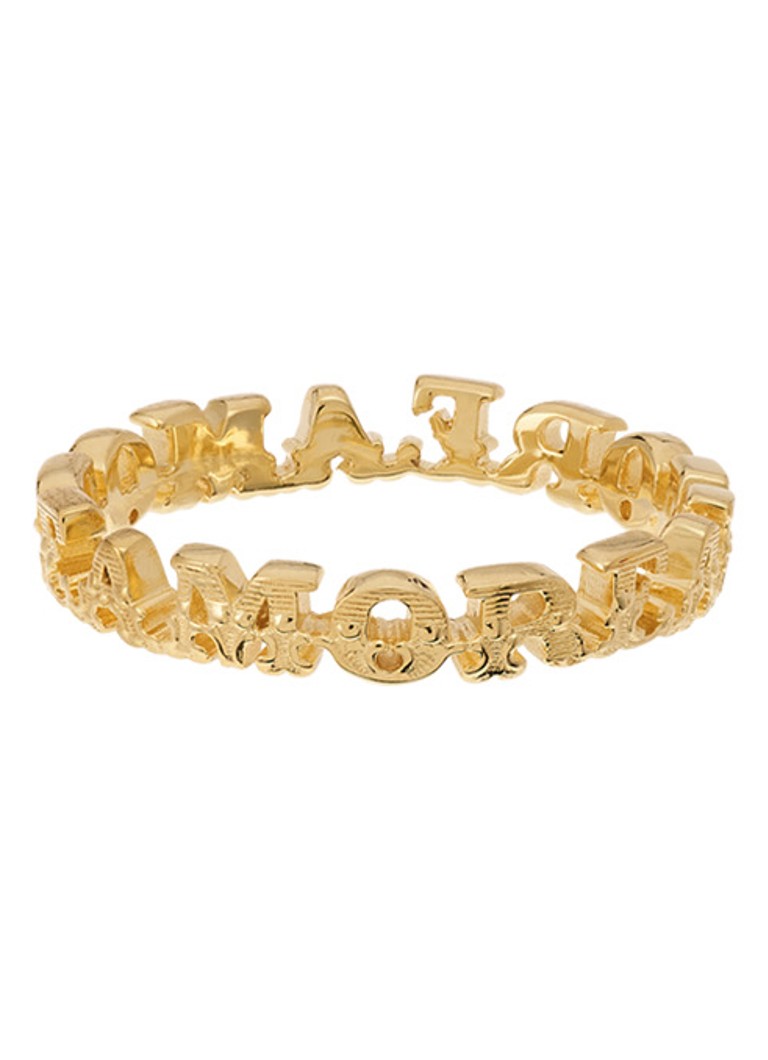 Anna + Nina Dames Amore ring in de kleur Goud, maat: 16