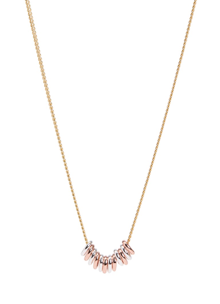 Anna + Nina Dames Mix It Up ketting verguld in de kleur Goud, maat: 40