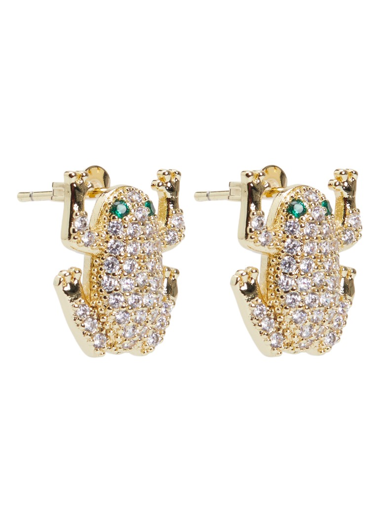 Anna + Nina Dames Enchanted Froggies oorknopjes