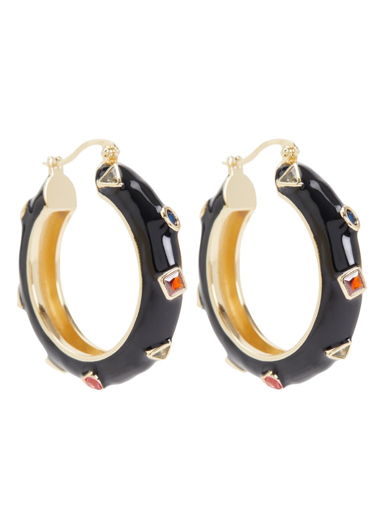 Anna + Nina Dames Retro Prism oorringen verguld