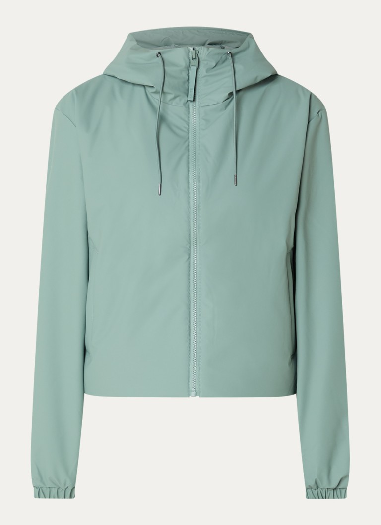 Rains Dames Lohja gewatteerd jack met waterafstotende coating in de kleur Zeegroen, maat: L