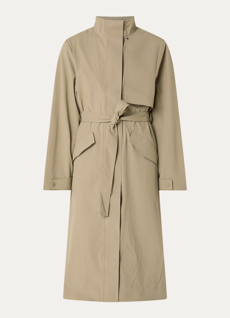 Rains Dames Suv regenjas met strikceintuur en capuchon in de kleur Khaki, maat: S